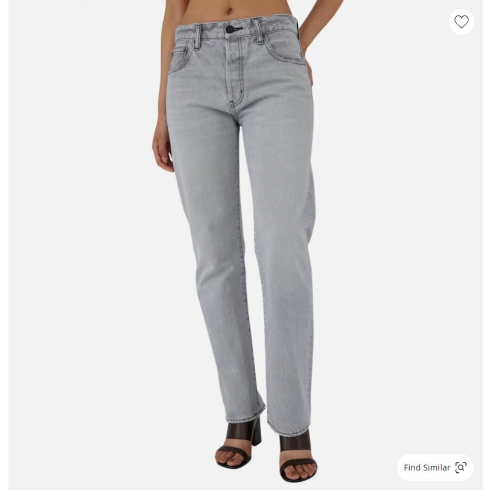 NWT MOUSSY Vintage Panaca Straight Jeans in Light Black